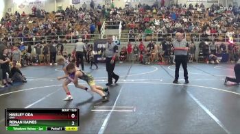 80 lbs Quarterfinal - Haisley Oda, GWA vs Ronan Haines, Monroe