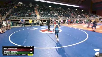 70 lbs 5th Place Match - Tyrus Connors, Buffalo Outlaws Wrestling Club vs Gabriel Cordova, Green River Grapplers