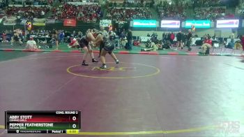 G - 185 lbs Cons. Round 2 - Abby Stott, Conrad Girls vs Pepper Featherstone, Polson Girls