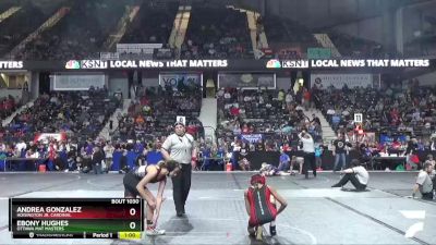 105 lbs Cons. Round 3 - Andrea Gonzalez, Hoisington Jr. Cardinal vs Ebony Hughes, Ottawa Mat Masters