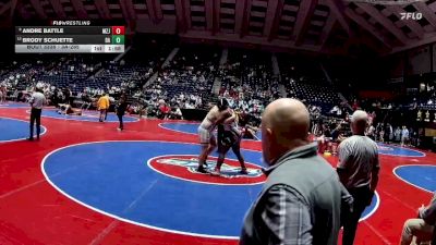 3A-285 lbs Semifinal - Andre Battle, Mt Zion, Jonesboro vs Brody Schuette, Dawson County