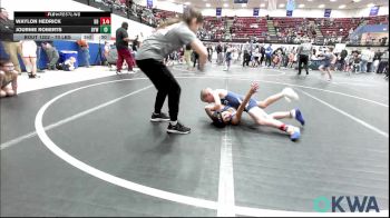70 lbs Consi Of 4 - Atlas Hostetter, Southmoore SaberCats Wrestling vs Journie Roberts, Bristow Elementary Wrestling Club