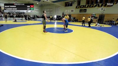 129 lbs Consi Of 16 #1 - Isaac Torres, Fountain Valley vs Lander Bosh, Layton (UT)