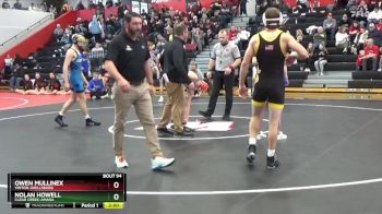 138 lbs Cons. Round 2 - Nolan Howell, Clear Creek-Amana vs Owen Mullinex, Vinton-Shellsburg