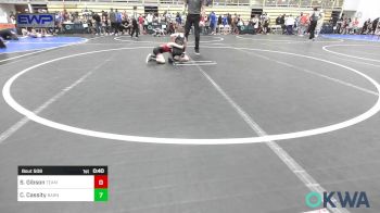 46 lbs Quarterfinal - Slader Gibson, Team Guthrie Wrestling vs Caulyer Cassity, Barnsdall Youth Wrestling