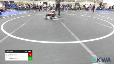 46 lbs Quarterfinal - Slader Gibson, Team Guthrie Wrestling vs Caulyer Cassity, Barnsdall Youth Wrestling