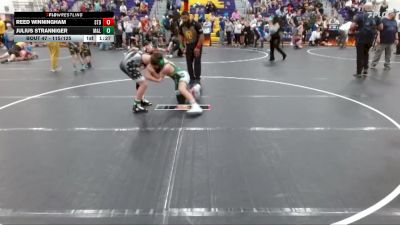 115/125 Round 2 - Reed Winningham, Summerville Take Down vs Julius Stranniger, Eastside Youth Wrestling