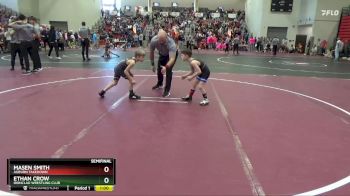55 lbs Semifinal - Masen Smith, Auburn Takedown vs Ethan Crow, Ironclad Wrestling Club