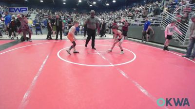 70 lbs Quarterfinal - Aidyn Hall, Blackwell Wrestling Club vs Connor Freeman, Tonkawa Takedown Club