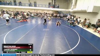 150 lbs Cons. Round 1 - Braxton Moss, Sanderson Wrestling Academy vs Carter Vazquez, Stallions Wrestling