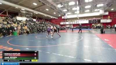 167 lbs Quarterfinal - Donald Hostler, Hoopa Valley High School vs Dane Rensen, Ukiah High School
