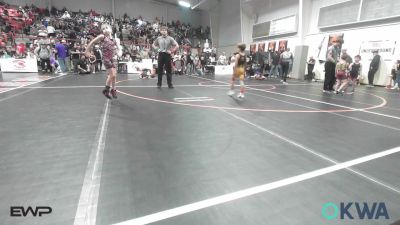 61 lbs Round Of 32 - Madden Moore, Keystone Kids Wrestling Club vs Delilah Stark, Tiger Trained Wrestling