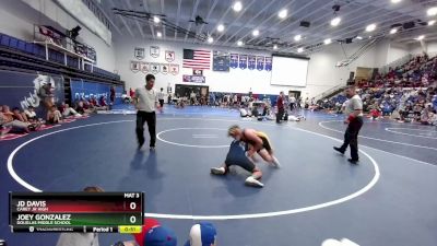 133 lbs Cons. Semi - Jd Davis, Carey Jr High vs Joey Gonzalez, Douglas Middle School