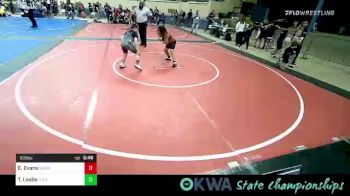 105 lbs Consi Of 8 #1 - Ethan Evans, Warrior Wrestling Club vs Terico Leslie, Tulsa North Mabee Stampede