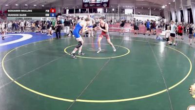 157 lbs Cons. Semis - Benjamin Mullins, Patton Trained WC vs Hudson Babb, Backyard Brawlers Midwest
