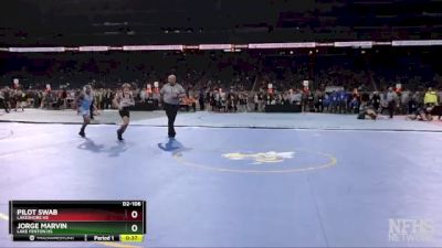 D2-106 lbs Cons. Round 3 - Jorge Marvin, Lake Fenton HS vs Pilot Swab, Lakeshore HS