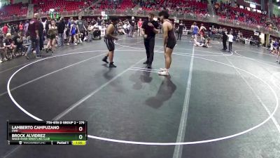 275 lbs Cons. Semi - Lamberto Campuzano, CWO vs Brock Alvidrez, Wood River Wrestling Club