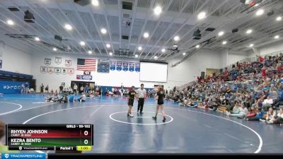 95-102 lbs Semifinal - Kezra Bento, Carey Jr High vs Rhyen Johnson, Carey Jr High