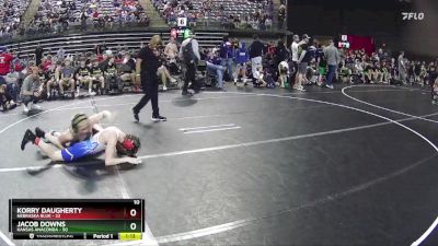 140 lbs Quarterfinals (8 Team) - Jacob Downs, Kansas Anaconda vs Korry Daugherty, Nebraska Blue