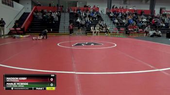 110 lbs Semifinal - Marlie McBride, Clear Creek-Amana vs Madison Kirby, Williamsburg
