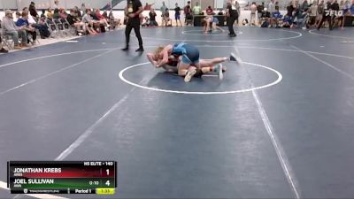 140 lbs Champ. Round 1 - Jonathan Krebs, Ares vs Joel Sullivan, AWA