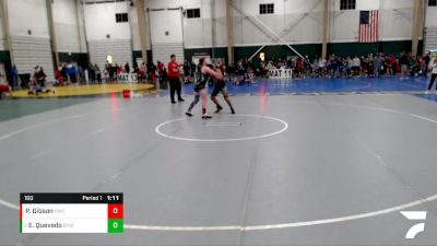 160 lbs Round 1 - Estevon Quevedo, Bryan Youth Wrestling vs Peyton Gibson, Russell Wrestling Club