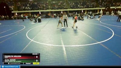 80 lbs Round 1 - Gjoa Rowe, Ubasa Wrestling Academy vs Madelyn Wilson, Iowa