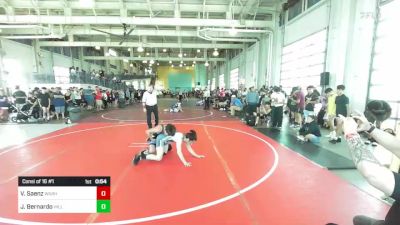 126 lbs Consi Of 16 #1 - Victor Saenz, WarHammer WC vs Justin Bernardo, Hilltop HS