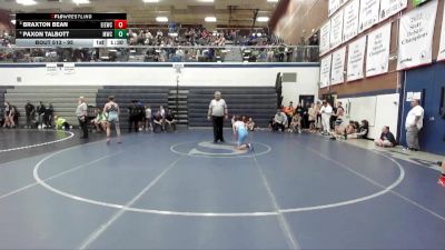 95 lbs Quarterfinal - Braxton Bean, East Idaho Elite Wrestling Club vs Paxon Talbott, Middleton Wrestling Club