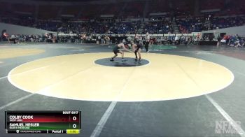 6A-120 lbs Champ. Round 1 - Colby Cook, West Linn vs Samuel Hesler, North Medford