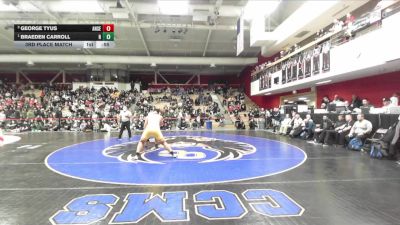 285 lbs 3rd Place Match - Braeden Carroll, Novato vs George Tyus, Antioch Senior