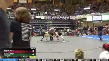 138 lbs Quarterfinal - Drew Bell, Hoxie vs Kai Barton, Marysville