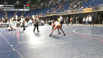 132 lbs Quarterfinal - Chase Franks, Southwestern vs Griffin Walls, Mifflinburg
