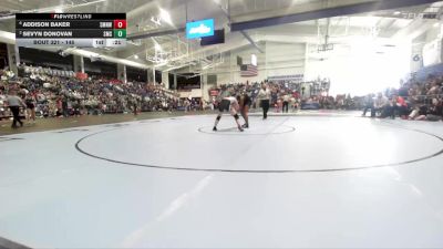 145 lbs Cons. Round 3 - Sevyn Donovan, Shawnee Mission South vs Addison Baker, Shawnee Mission Northwest