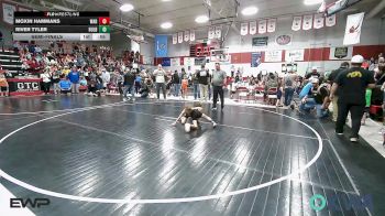 52 lbs Semifinal - Moxin Hammans, Warner Eagles Youth Wrestling vs River Tyler, Hulbert