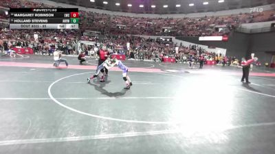 85 lbs Champ. Round 1 - Holland Stevens, Appleton North Youth Wrestling vs Margaret Robinson, Lodi Wrestling Club