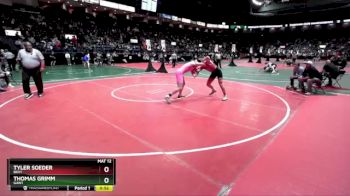 164 lbs Quarterfinal - Thomas Grimm, GAW1 vs Tyler Soeder, BKV1
