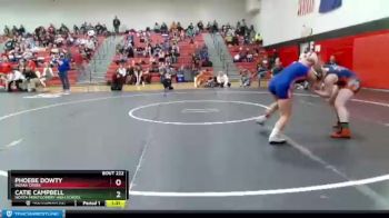 120 lbs 1st Place Match - Catie Campbell, North Montgomery High School vs Phoebe Dowty, Indian Creek