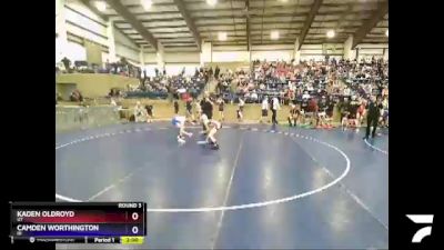 88 lbs Round 3 - Kaden Oldroyd, UT vs Camden Worthington, ID