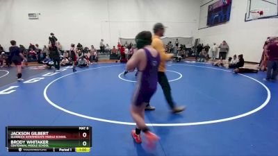 120-123 lbs Round 3 - Brody Whitaker, Centennial Middle School vs Jackson Gilbert, Glenrock Intermediate Middle School