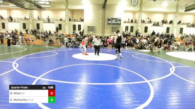 144 lbs Quarterfinal - Brenton Allain, Bridgewater-Raynham vs Kyle McCarthy, Mt. Hope