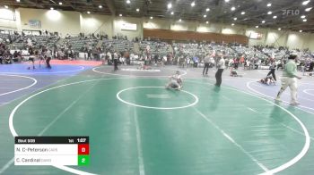 98 lbs Quarterfinal - Nicholas Cook-Peterson, Carson Bulldog WC vs Colton Cardinal, Damonte Ranch WC