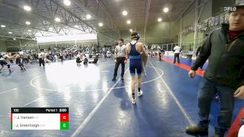 106 lbs Champ. Round 2 - Jaxon Hansen, East Idaho Elite vs Jantz Greenhalgh, Carbon
