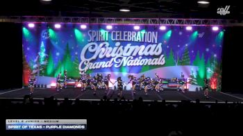 Spirit of Texas - Purple Diamonds [2025 L2 Junior - Medium] 2025 Spirit Celebration Christmas Grand Nationals