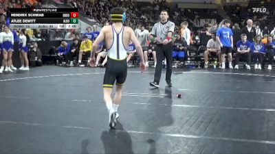 120 lbs Finals (1st & 3rd) - Clayton Strang, Alburnett vs Hayden Schwab, Don Bosco