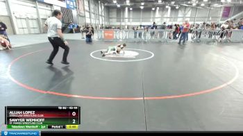 43-44 lbs Round 2 - Sawyer Wemhoff, St. Maries Wrestling Club vs Alijah Lopez, Steelclaw Wrestling Club