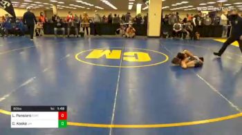 80 lbs Prelims - Luke Pensiero, Forest Hills vs Caleb Kosko, Jim Thorpe