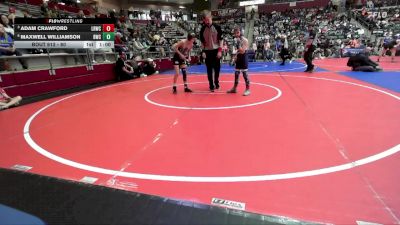 80 lbs Quarterfinal - Adam Crawford, Little Rock Wrestling Club vs Maxwell Williamson, Bentonville Wrestling Club