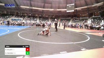 46 lbs Round Of 16 - Raylie Bryant, F-5 Grappling vs Kross Kemble, Ponca City Wildcat Wrestling