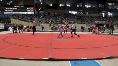 150 lbs Cons. Round 2 - Weston Jude, Martin County High School vs TJ Hicks, Highlands
